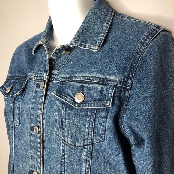 PENDLETON Denim Jacket Womens Size Small Jean Grunge Elevated Indie Downtown - Picture 4 of 7